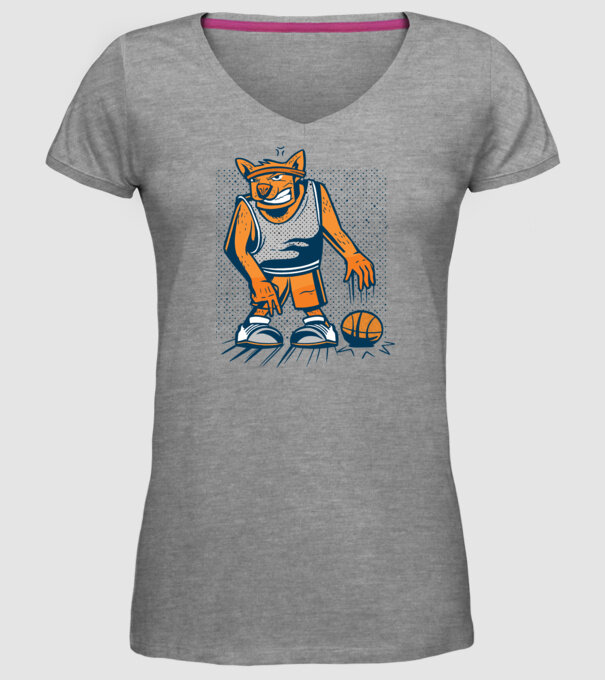 câine baschetbalist model gri pe tricou