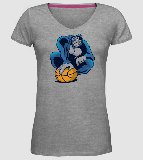 Gorilă Baschet model gri pe tricou