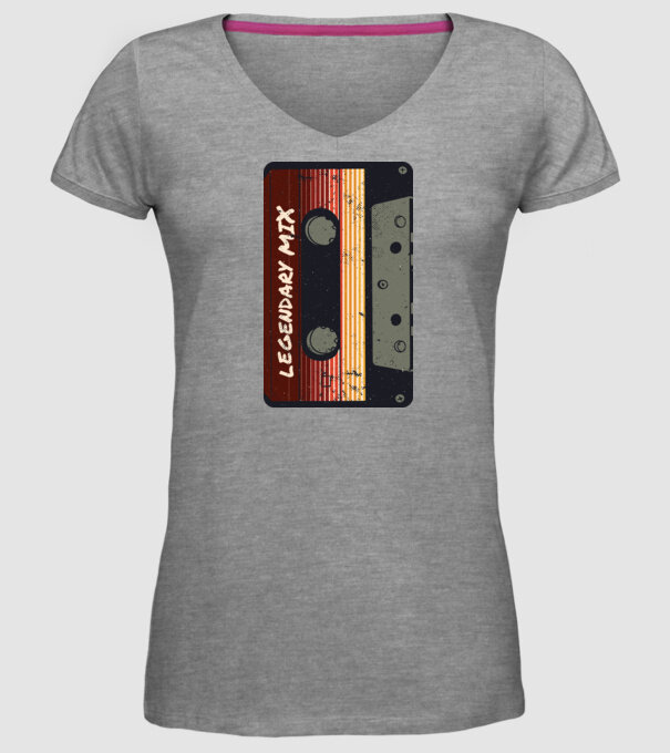 Casetă Legendary Mix model gri pe tricou