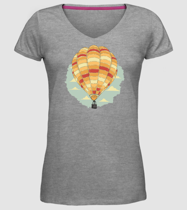 Aerostat model gri pe tricou