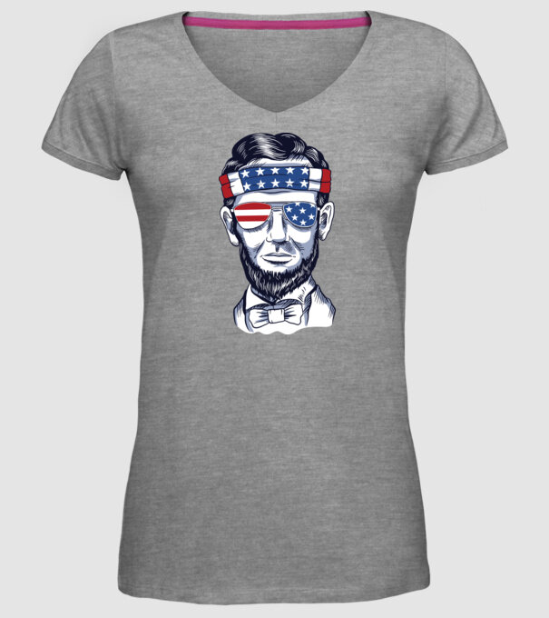 Lincoln USA model gri pe tricou