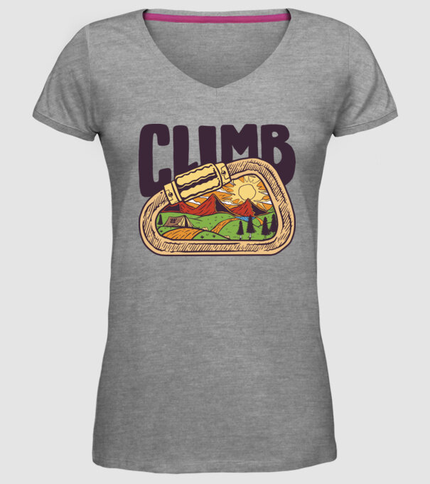 Carabină Alpinist model gri pe tricou
