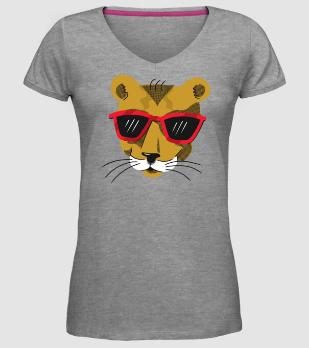 Leu cool model gri pe tricou