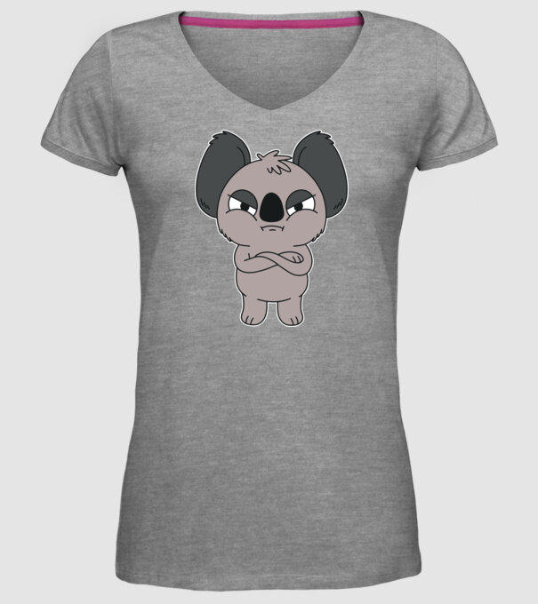 Koala Supărat model gri pe tricou
