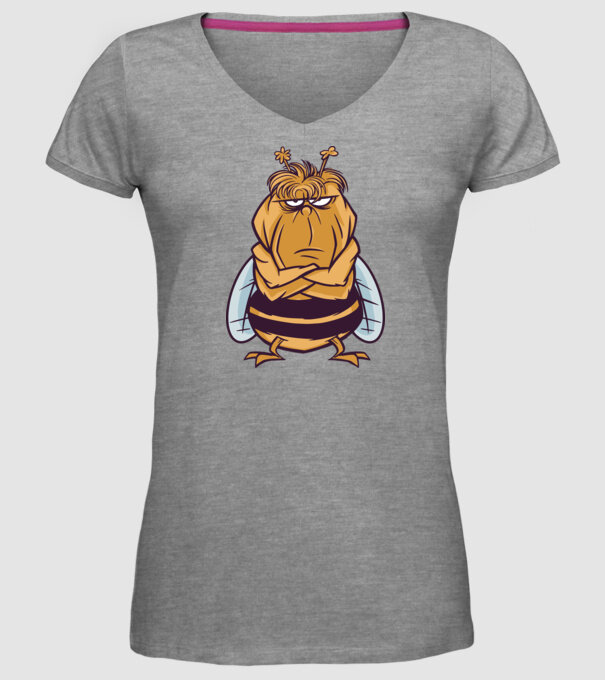 Albină Supărată model gri pe tricou