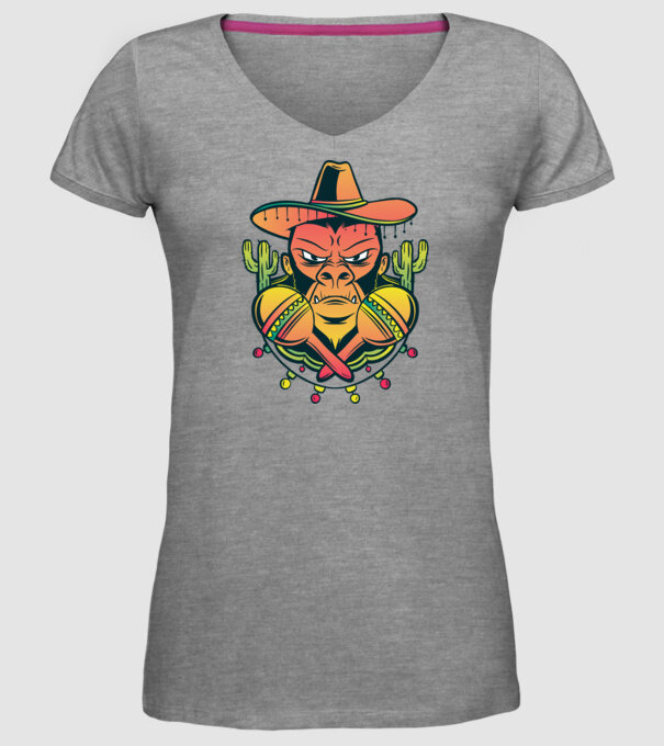 Gorila mexicană model gri pe tricou