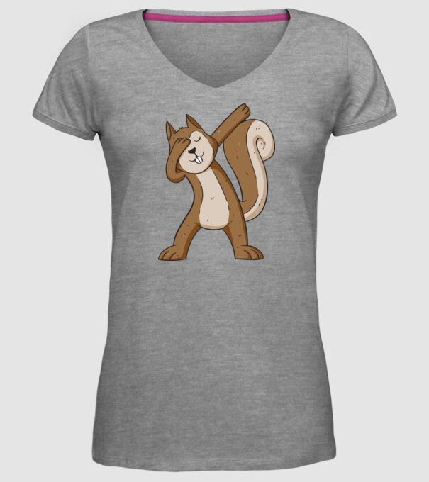 Veverița DAB model gri pe tricou