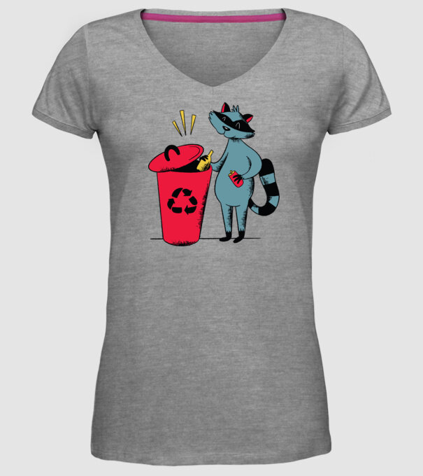 Reciclare Raton model gri pe tricou