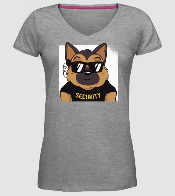 Ciobănesc german Security tricou amuzant cu Câine model gri pe tricou