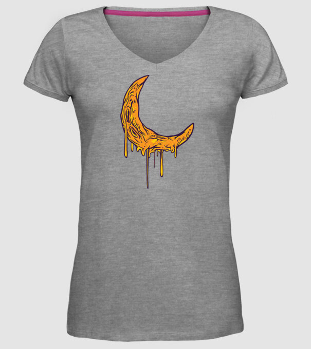Luna topindu-se model gri pe tricou
