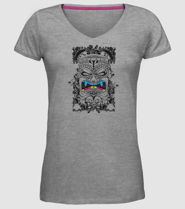 Stâlp totem antic model gri pe tricou