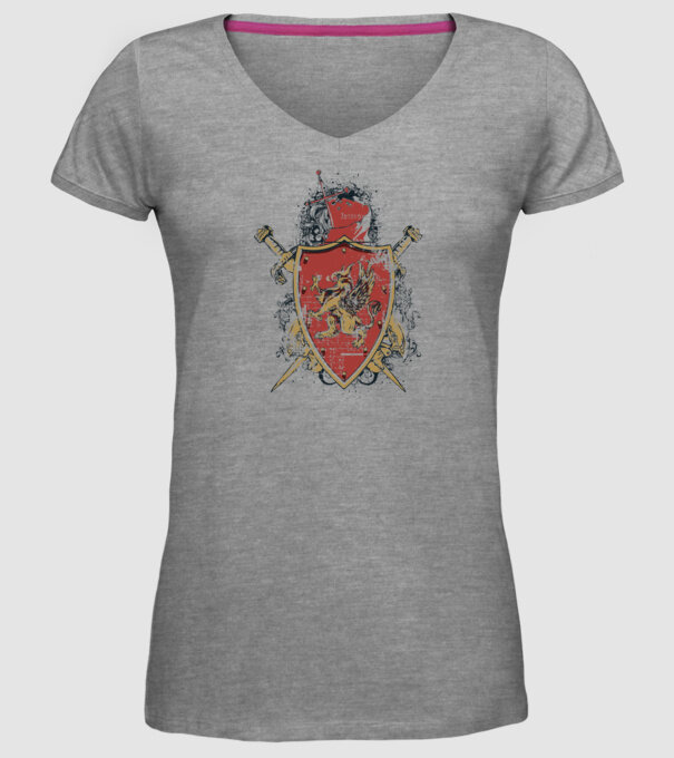 Scut model gri pe tricou