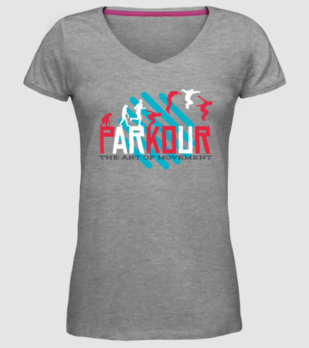 Parkour - Arta mișcării model gri pe tricou