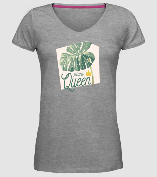 Plant Queen model gri pe tricou