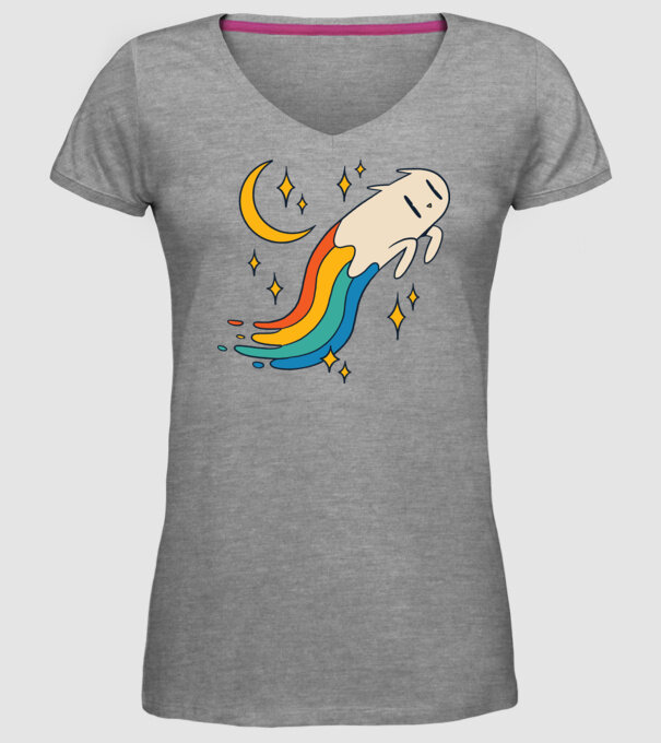 Pisoi zburător model gri pe tricou