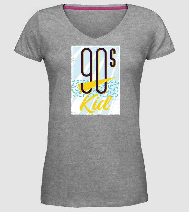 Retro 90s Kid model gri pe tricou
