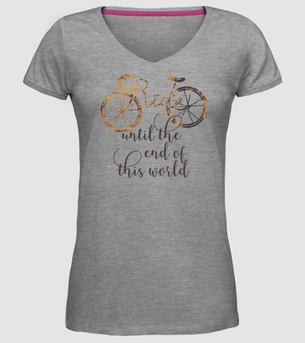 Ride until the end of this world model gri pe tricou