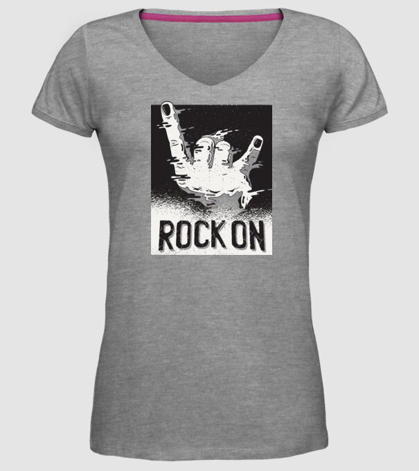 Rock On model gri pe tricou