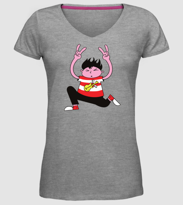 Băiat Rocker model gri pe tricou