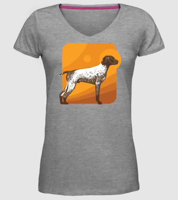 Pointer cu părul scurt model gri pe tricou