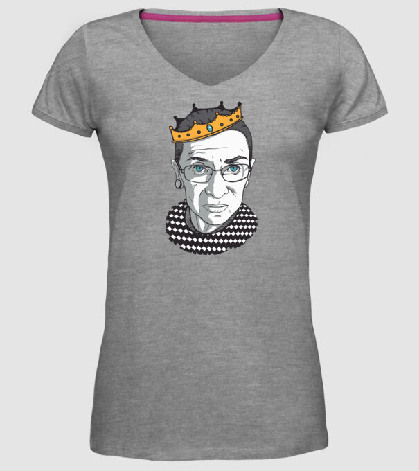 Ruth Bader Ginsburg model gri pe tricou