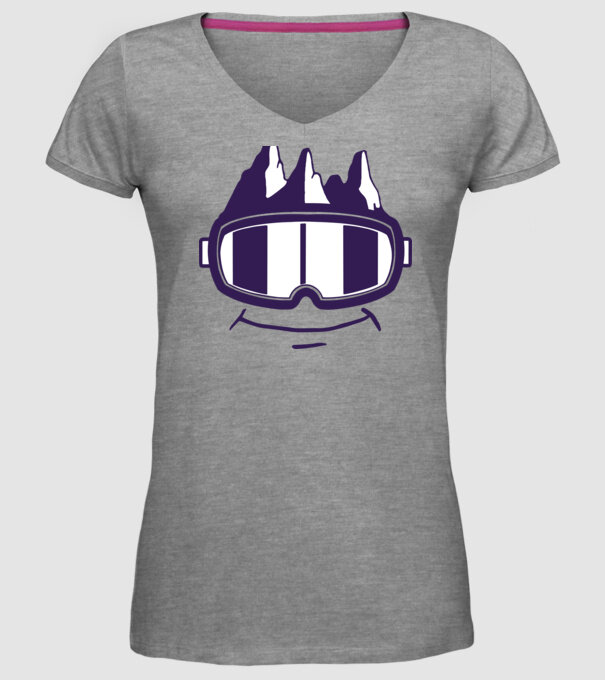 Ochelari de schi Smiley model gri pe tricou
