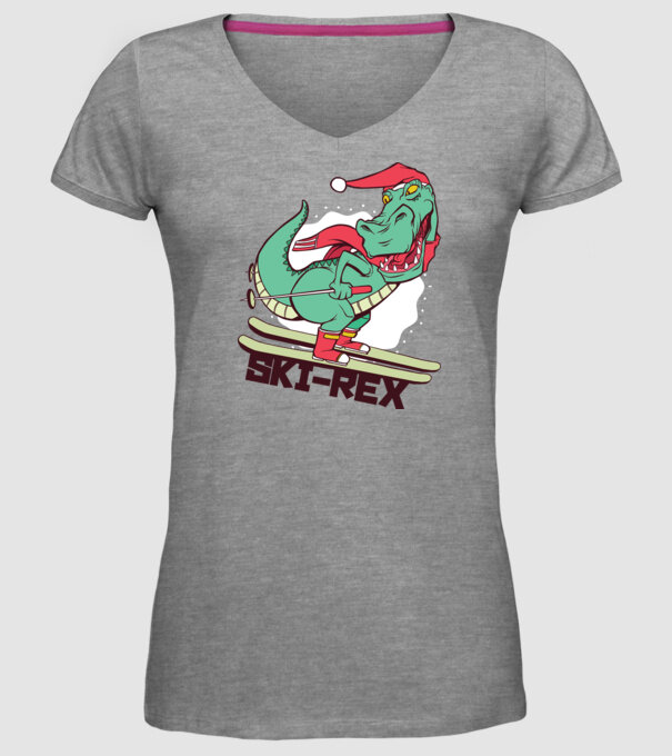 Ski Rex model gri pe tricou