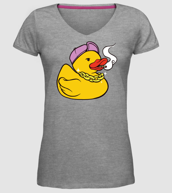 rățușcă de cauciuc Smoker model gri pe tricou