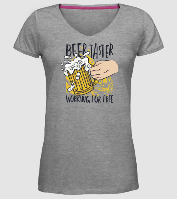 Degustare de bere model gri pe tricou