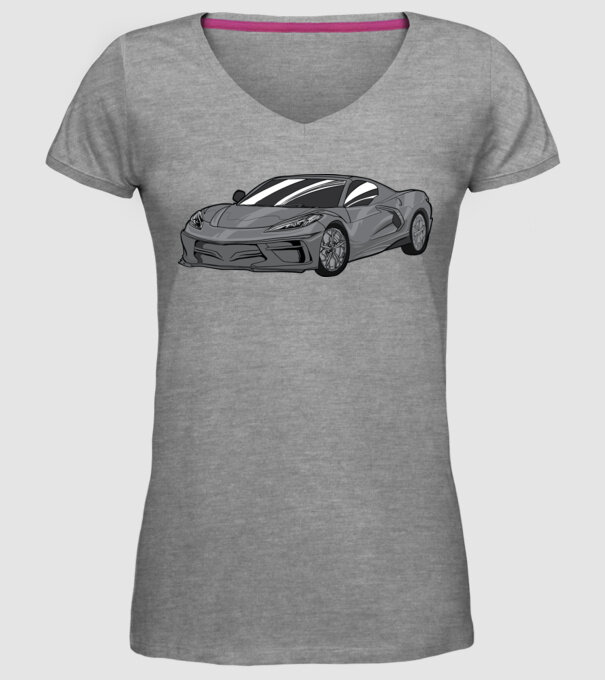 Mașină sport model gri pe tricou