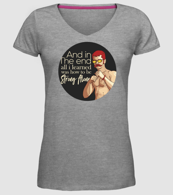 Strong alone model gri pe tricou