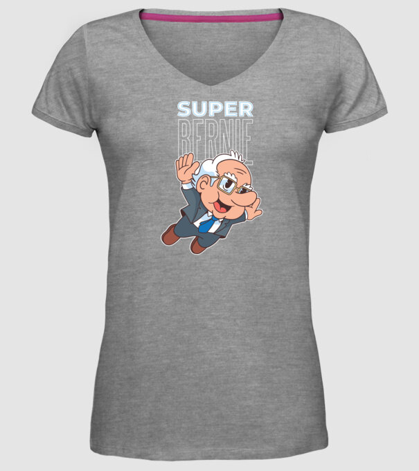 Super Bernie Sanders model gri pe tricou