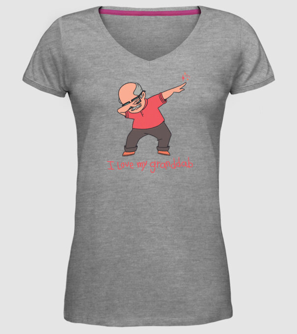 Îl iubesc pe bunicul meu model gri pe tricou