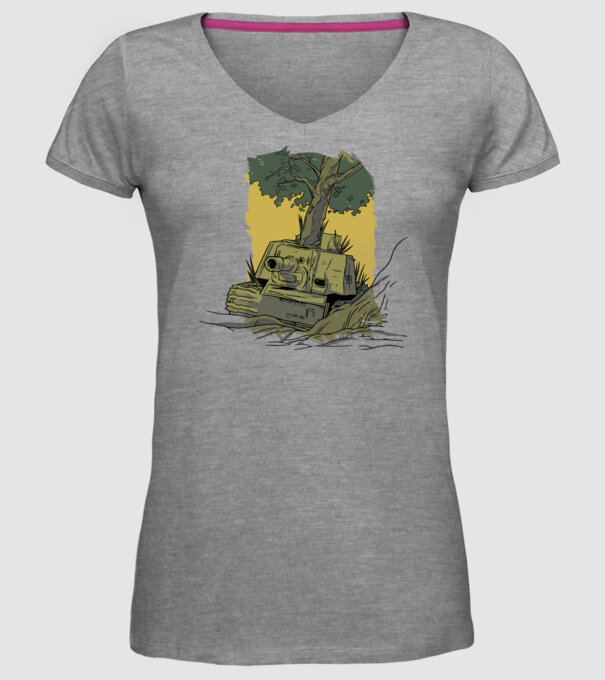 Tanc Copac model gri pe tricou