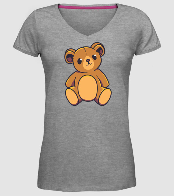 Ursuleț Teddy model gri pe tricou