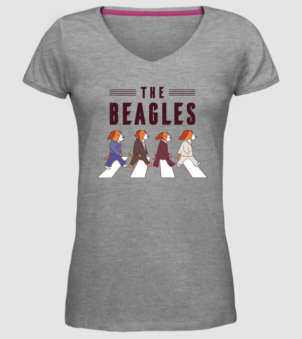 The Beagles model gri pe tricou