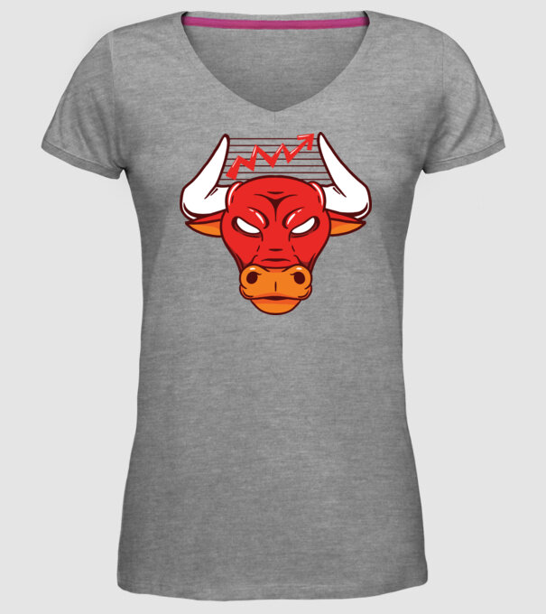 Bursa de Valori Taur model gri pe tricou