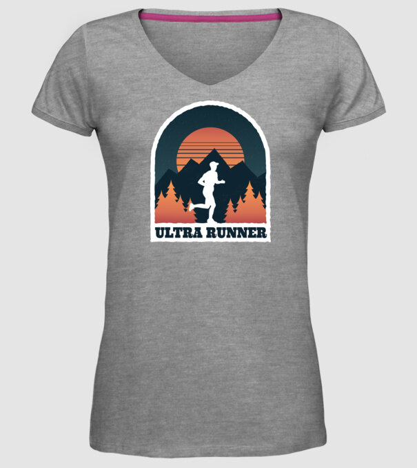 Ultra Runner Tricou alergare model gri pe tricou