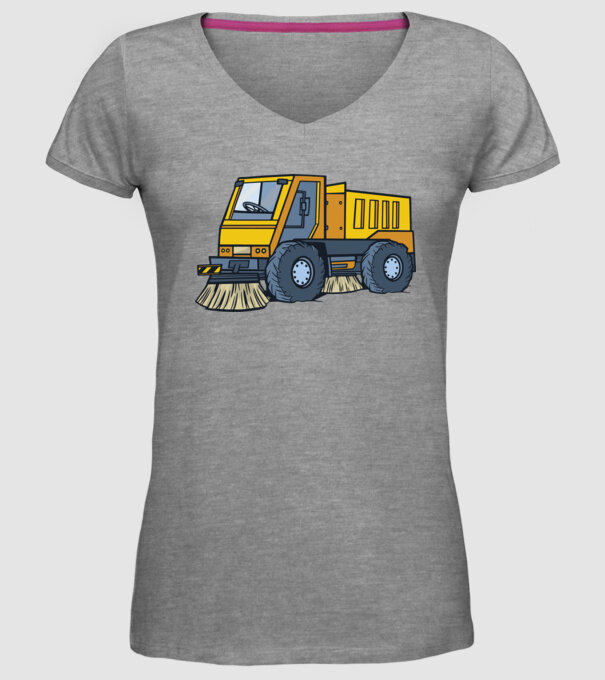 Camion spălare străzi model gri pe tricou