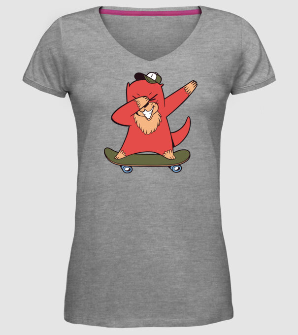 Vidră DAB model gri pe tricou