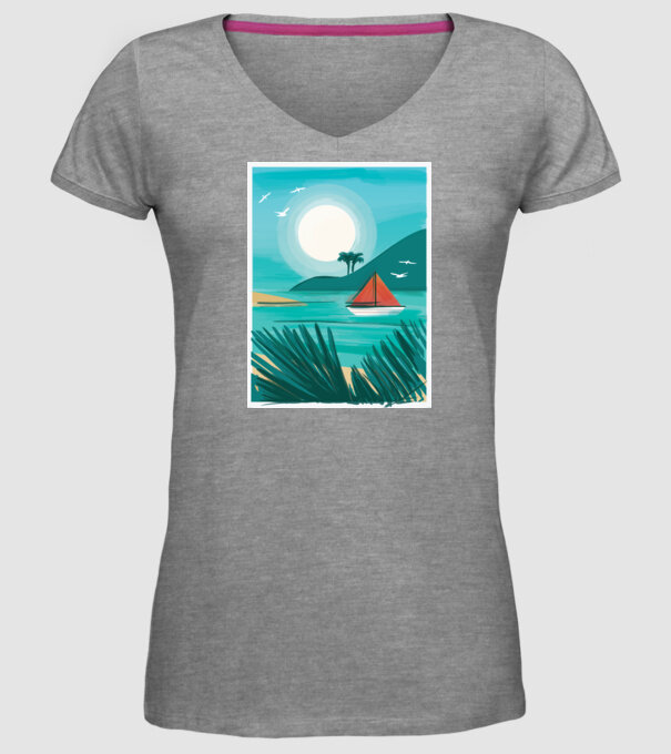 Navigație Pictură model gri pe tricou