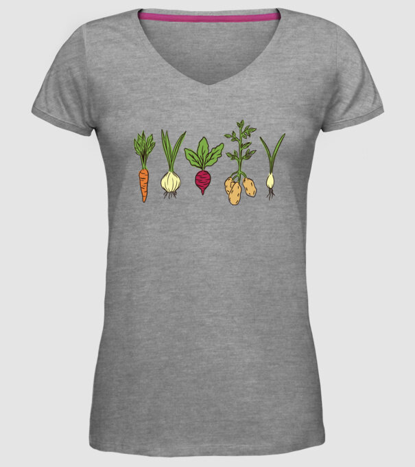 Legume model gri pe tricou