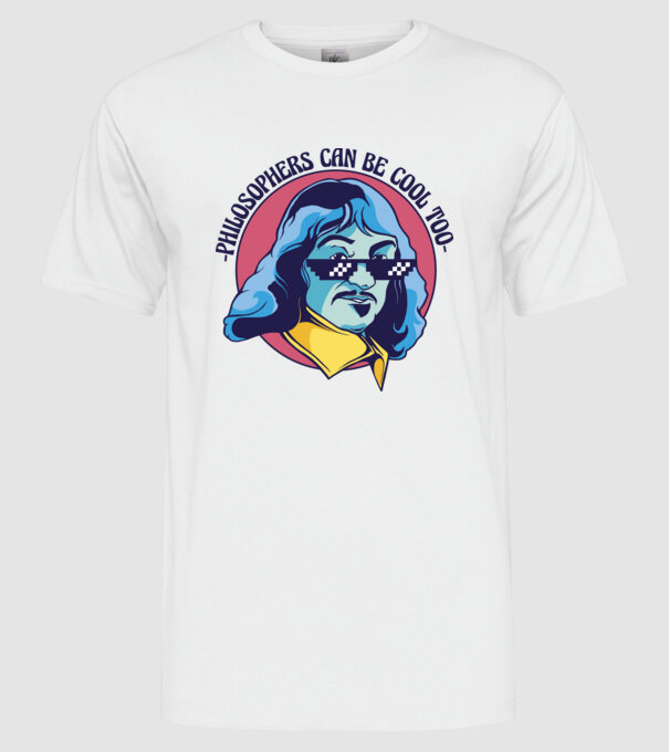 Chiar și Filozofii pot fi cool model alb pe tricou
