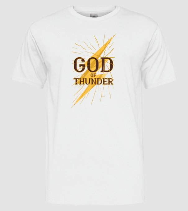 Zeul Fulgerului model alb pe tricou