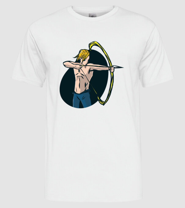 Fată arcaș Anime model alb pe tricou