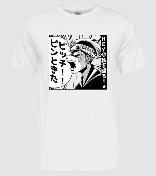 Cap Anime Manga model alb pe tricou