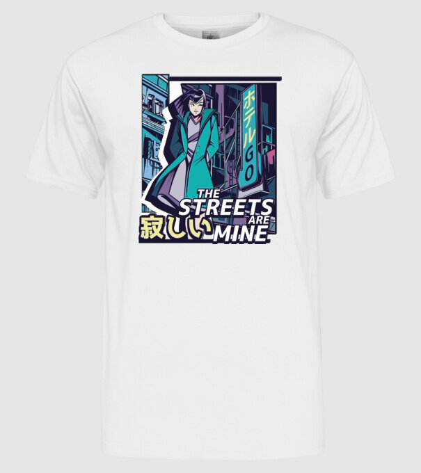 Anime Vaporwave benzi desenate model alb pe tricou