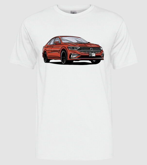 Mașină model alb pe tricou