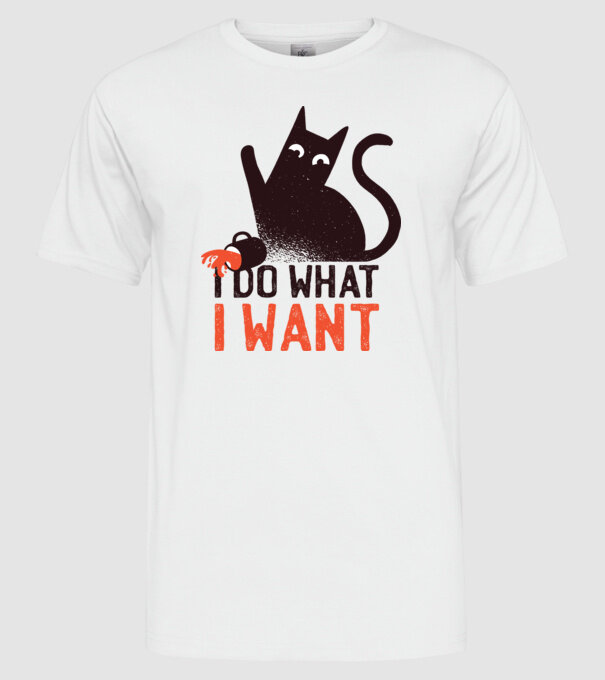 Fac ce vreau tricou cu pisică model alb pe tricou