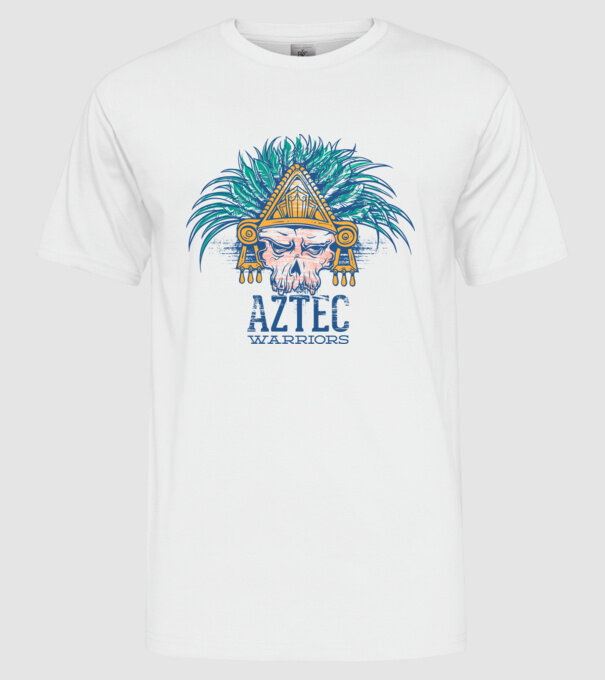 Aztec Warriors model alb pe tricou